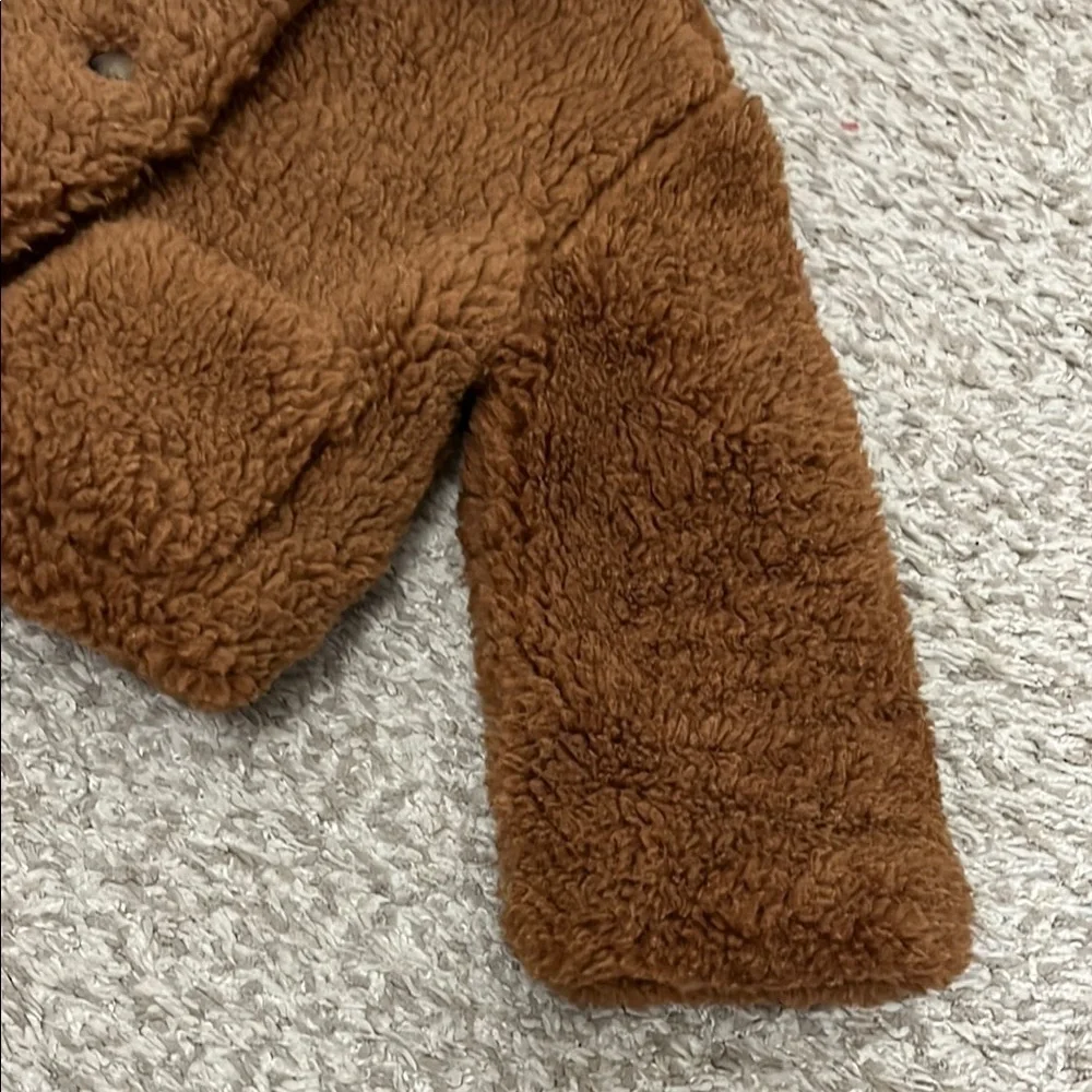 OshKosh Brown Sherpa Button Down Jacket - Size 18 months